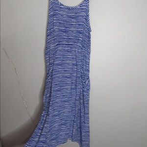 ✨ Royal Blue and White Striped Shark Bite Dress✨